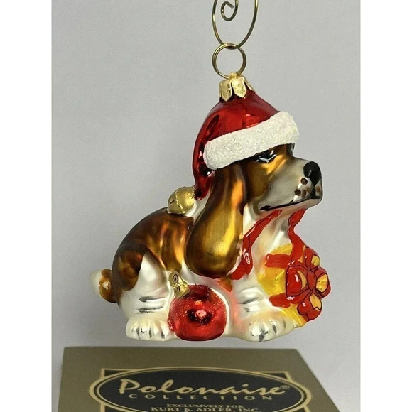 RARE Kurt Adler POLONAISE KOMOZJA BARNEY BASSET AP1557 Ornament NEW WITH BOX - Picture 3 of 16